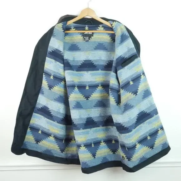 BMW X5 Men's XL Barn Coat Black Blanket Lined Chore Luxury Embroidered Logo - Picture 8 of 10